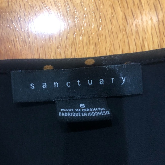 Sanctuary black polka dot blouse - Picture 5 of 6